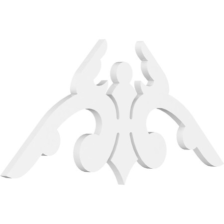 Ekena Millwork Pitch Milton Architectural Grade PVC Gable Pediment, 36"W x 18"H x 1"P (12/12) GPP036X018X100MIL